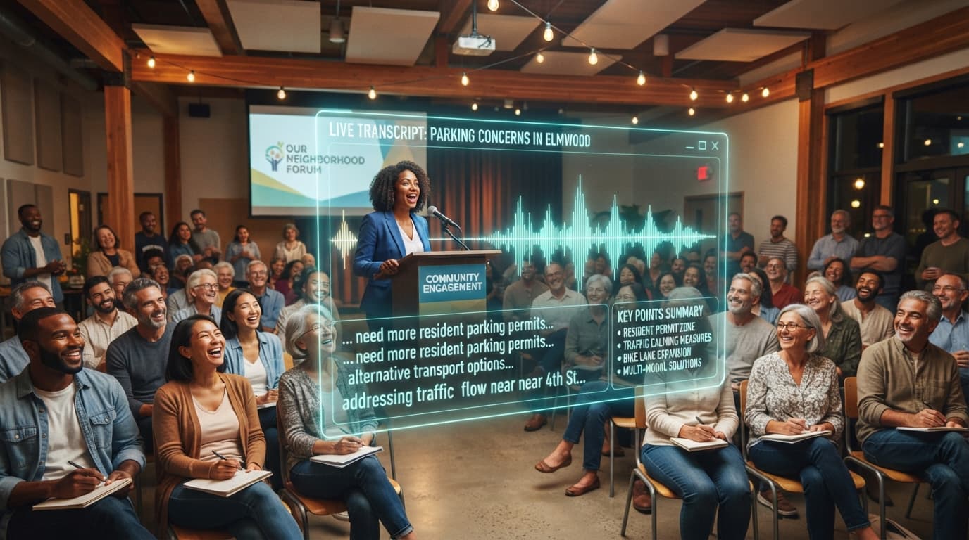 How to Use AI to Transcribe and Summarize Local Town Hall Meetings